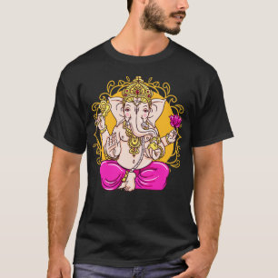 Ganesh Symbol Yoga Hindu God Ganesha Mannen Vrouwe T-shirt