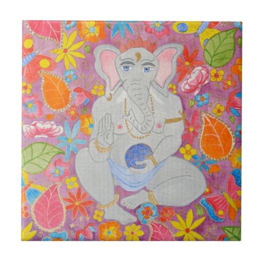 Ganesh Tile Tegeltje (Voorkant)