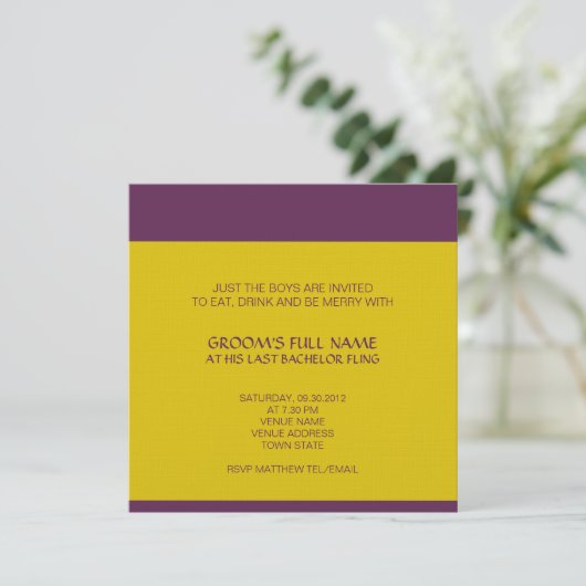 Ganesh vrijgezellenfeest uitnodiging (Staand voorkant)