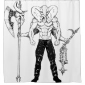 Ganesh Warrior Shower Curtain Douchegordijn (Voorkant)