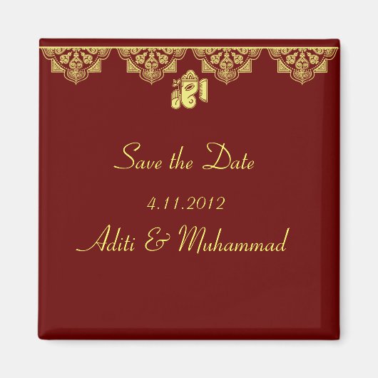 Ganesh Wedding Magnet Favors (Voorkant)