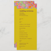 Ganesh Wedding Program yellow Programmakaart (Voorkant / Achterkant)