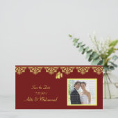 Ganesh Wedding Save the Date Photo Cards (Staand voorkant)