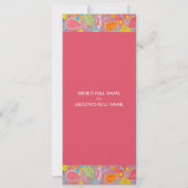 Ganesh Wedding Verloving Uitnodigingsroze Kaart (Achterkant)