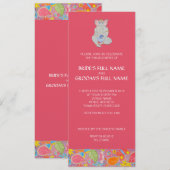 Ganesh Wedding Verloving Uitnodigingsroze Kaart (Voorkant / Achterkant)