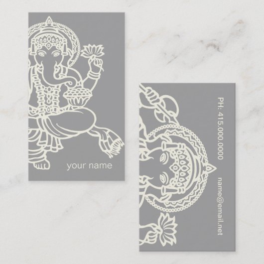 Ganesh Yoga Studio Visitekaartje (Voorkant / Achterkant)