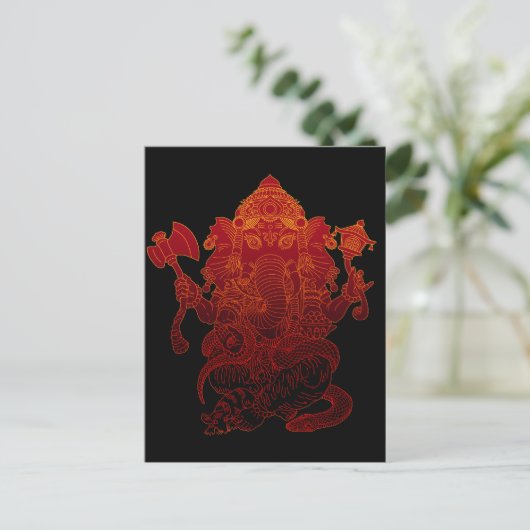 Ganesha3 Briefkaart (Staand voorkant)