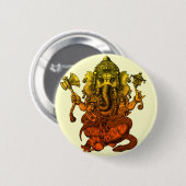Ganesha7 Ronde Button 5,7 Cm (Voorkant /achterkant)