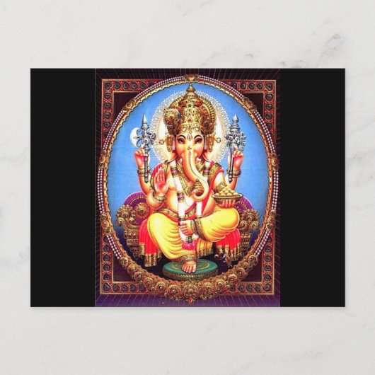 Ganesha (ग णे श) Indische olifant Briefkaart (Voorkant)