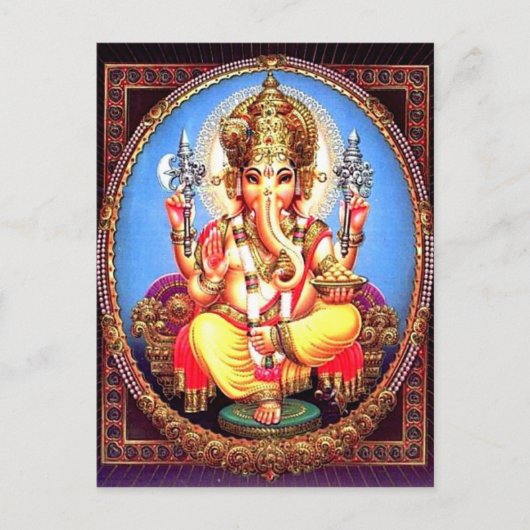 Ganesha (ग णे श) Indische olifant Briefkaart (Voorkant)