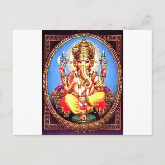 Ganesha (ग णे श) Indische olifant Briefkaart (Voorkant)