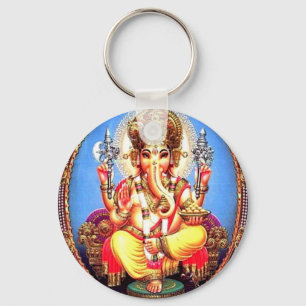 Ganesha (ग णे श) Indische olifant Sleutelhanger