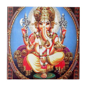 Ganesha (ग णे श) Indische olifant Tegeltje