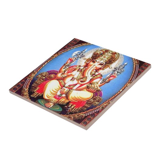 Ganesha (ग णे श) Indische olifant Tegeltje (Zijkant)