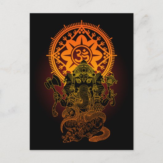 Ganesha 02 briefkaart (Voorkant)