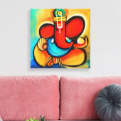 Ganesha abstract canvas afdruk (Insitu (Woonkamer))