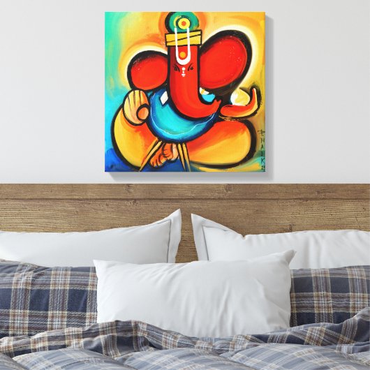 Ganesha abstract canvas afdruk (Insitu (Slaapkamer))