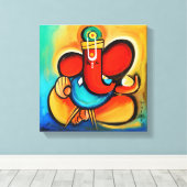 Ganesha abstract canvas afdruk (Insitu (Houten vloer))