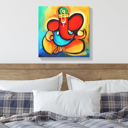 Ganesha abstract canvas afdruk (Insitu (Slaapkamer))