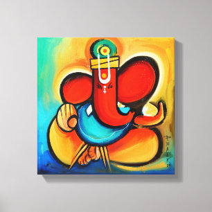 Ganesha abstract canvas afdruk