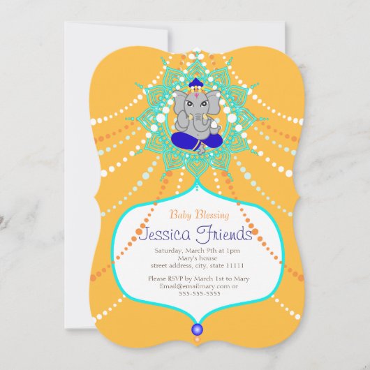 Ganesha Baby shower 5 x 7 inch Kaart (Voorkant)