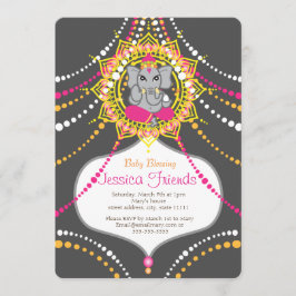Ganesha Baby shower 5" x 7" uitnodigingskaart Kaart