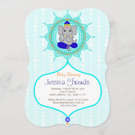 Ganesha boy Baby shower 5" x 7" uitnodigingskaart Kaart
