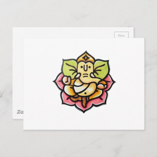 Ganesha Briefkaart (Voorkant / Achterkant)