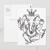 Ganesha Briefkaart (Voorkant / Achterkant)