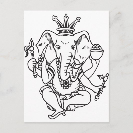 Ganesha Briefkaart (Voorkant)