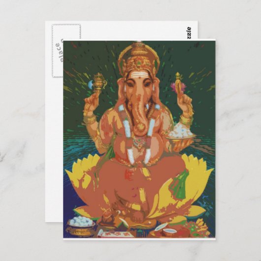 Ganesha Briefkaart (Voorkant / Achterkant)