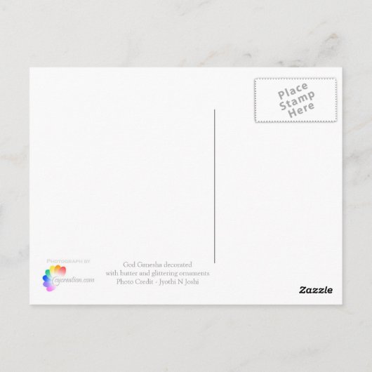 Ganesha Briefkaart (Achterkant)
