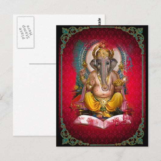 Ganesha - Briefkaart (Voorkant / Achterkant)