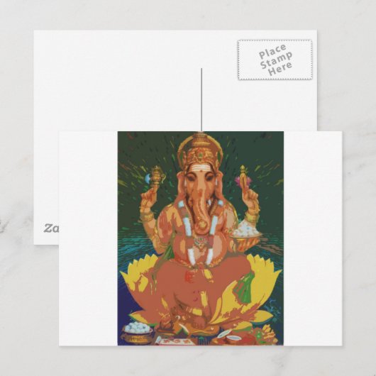 Ganesha Briefkaart (Voorkant / Achterkant)