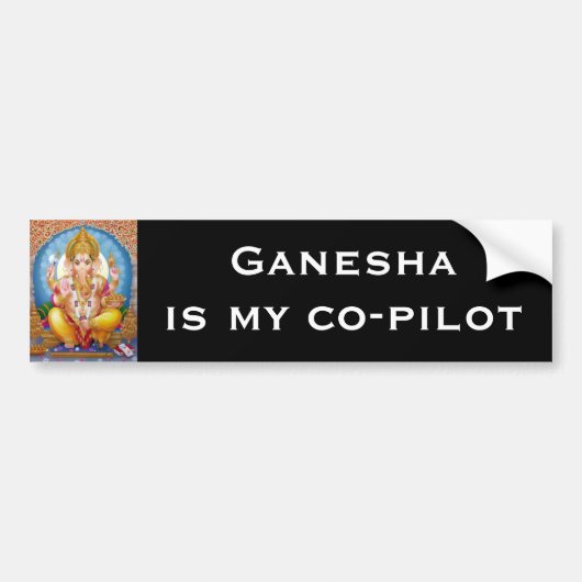 Ganesha Bumpersticker - versie 8 (Voorkant)
