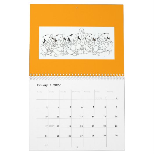 Ganesha Calendar Kalender (Jan 2027)