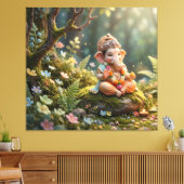 Ganesha Canvas Afdruk (Insitu (Woonkamer))