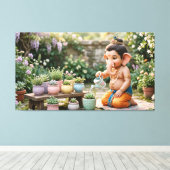 Ganesha Canvas Afdruk (Insitu (Houten vloer))