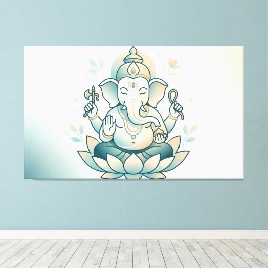 Ganesha Canvas Afdruk (Insitu (Houten vloer))