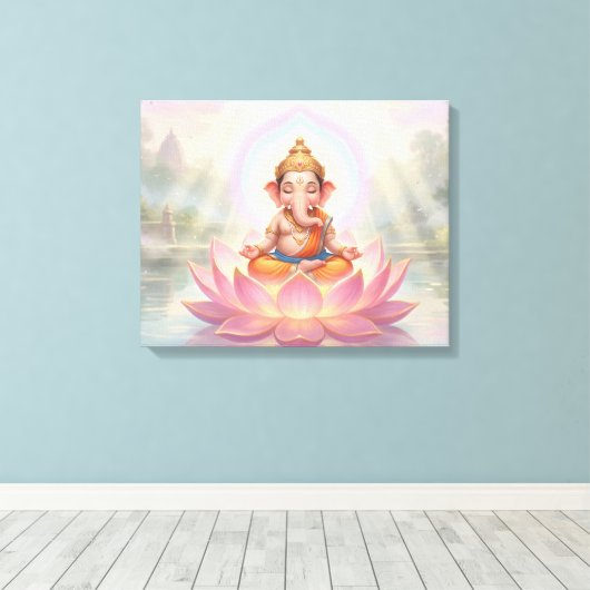 Ganesha Canvas Afdruk (Insitu (Houten vloer))