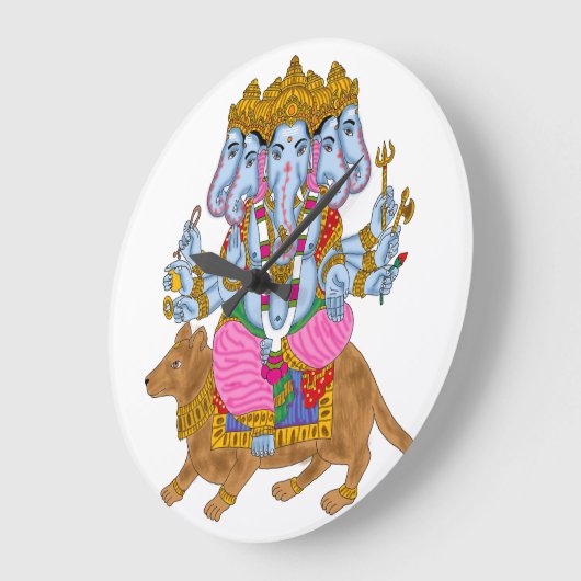 Ganesha Clock & Wall Art for Home Use Grote Klok (Hoek)
