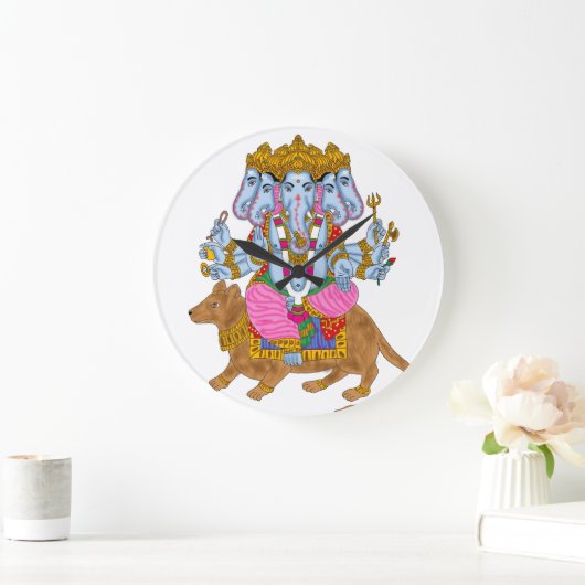 Ganesha Clock & Wall Art for Home Use Grote Klok (Huis)