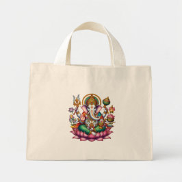 Ganesha, de god van het geluk mini tote bag