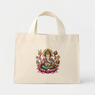 Ganesha, de god van het geluk mini tote bag