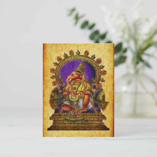 Ganesha Deva antiek Briefkaart (Staand voorkant)
