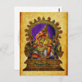 Ganesha Deva antiek Briefkaart (Voorkant / Achterkant)
