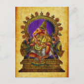 Ganesha Deva antiek Briefkaart (Voorkant)