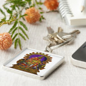 Ganesha Deva antiek | Maak uw eigen achtergrond Sleutelhanger (Zijkant)