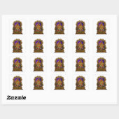 Ganesha Deva antiek | Maak uw eigen achtergrond Vierkante Sticker (Vel)