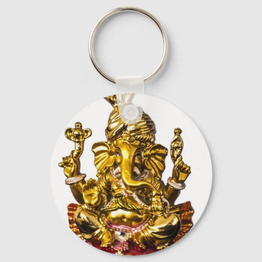 Ganesha door Vanwinkle-Design Sleutelhanger (Voorkant)